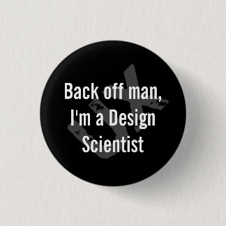 Back off man 1 inch round button