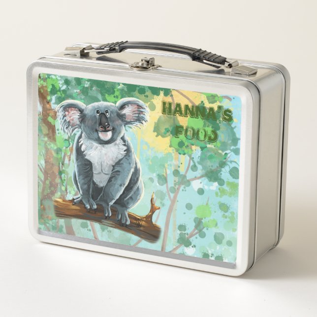 Back Off Personalized Saint Bernard Luchbox Metal Lunch Box (Front)