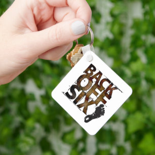 Back Off Six Feet - Anti-Social Distancing Type Keychain