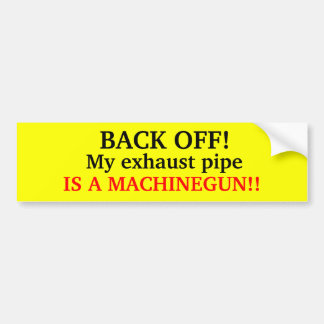 BACK OFF! sticker for your car