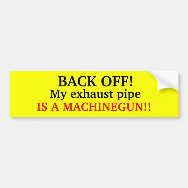 BACK OFF! sticker for your car (Front)