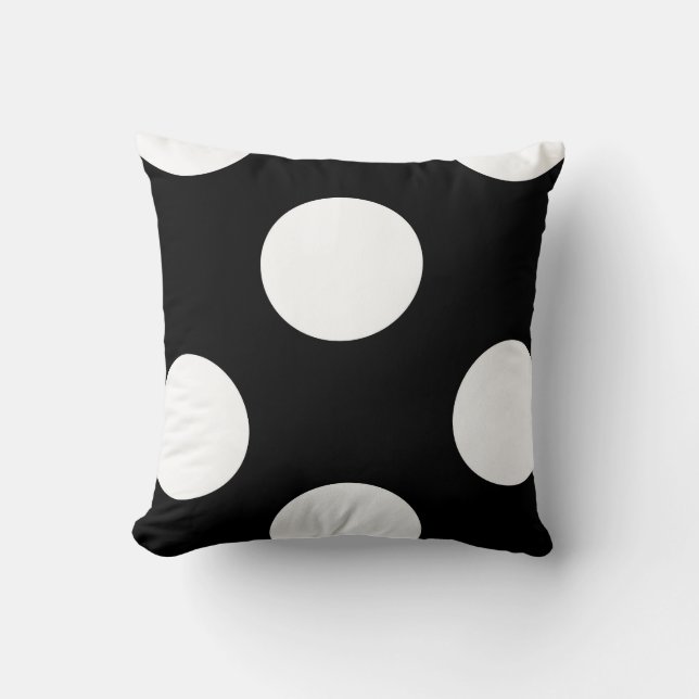 Back Polka Dot Throw Pillow (Front)