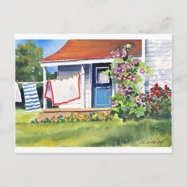 Back Porch Washline Postcard (Front)