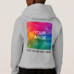 Back Print Add Your Photo Text Here Kids Boys<br><div class="desc">Back Print Add Your Text Photo Here Image Template Kids Boys Light Steel Pullover Hoodie.</div>