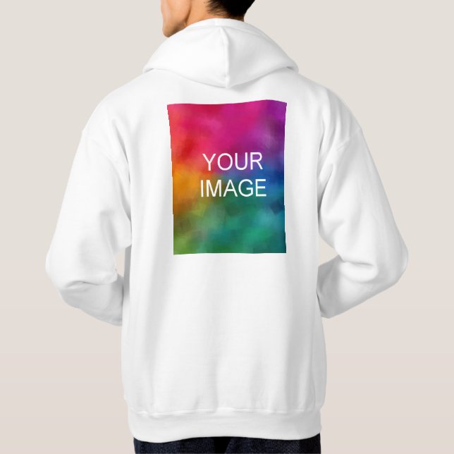 Back Print Customize Add Image Logo Text Men's Hoodie (Back)