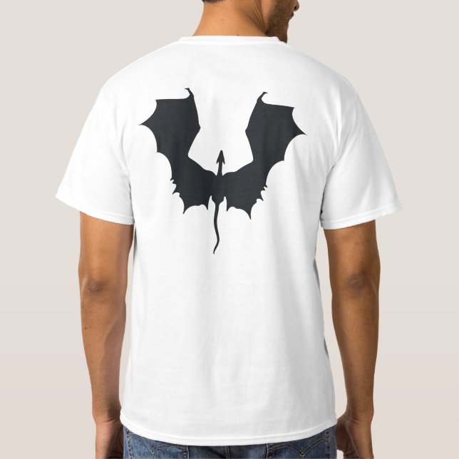 Back Print Dragon Wings Fantasy T-Shirt (Back)