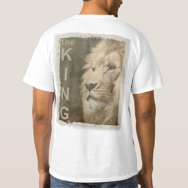 Back Print Lion Face Top Template Mens Modern (Back)