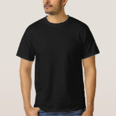 Back Print Trendy Lion Face Mens Black Modern T-Shirt (Front)