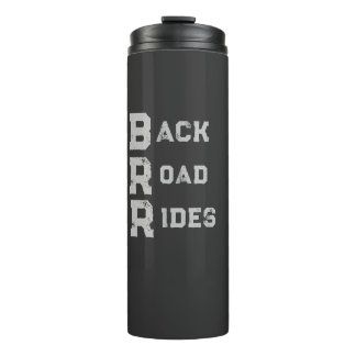 Back Road Rides Logo Grey Lettering Thermal Tumbler