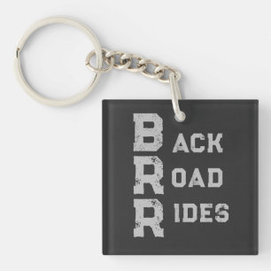 "Back Road Rides" Logo Gris Lettres
