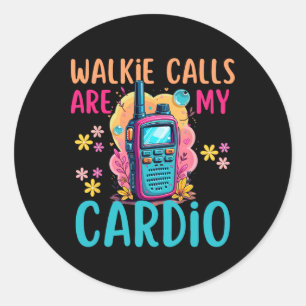 Back School Psychologist Aba Sped Walkie Calls Are Classic Round Sticker