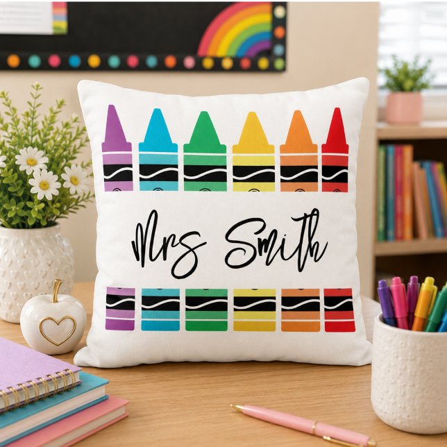 back School Rainbow Teacher Life Throw Pillow (back School Rainbow Teacher Life Throw Pillow)