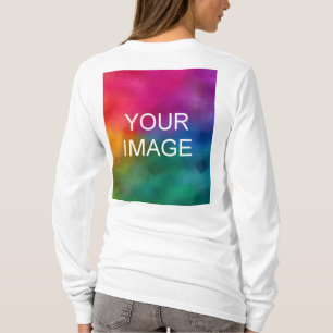 Back Side Design Template Womens Long Sleeve T-Shirt
