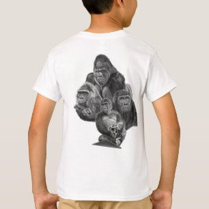 BACK SIDE ：Gorilla Family t-shirt  裏面：ゴリラ家族T-シャツ　