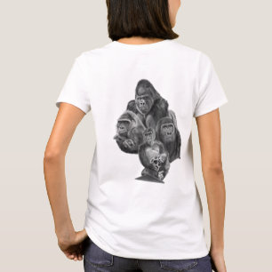 BACK SIDE ：Gorilla Family t-shirt  裏面：ゴリラ家族T-シャツ　