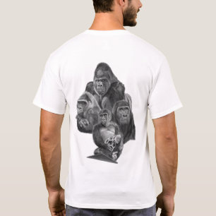 BACK SIDE ：Gorilla Family t-shirt  裏面：ゴリラ家族T-シャツ　