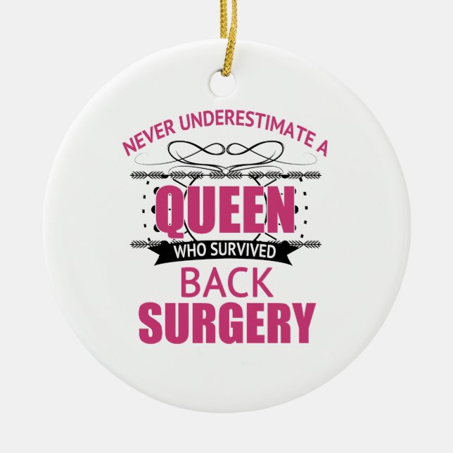 Back Surgery Recovery For Women Ceramic Ornament (Front)