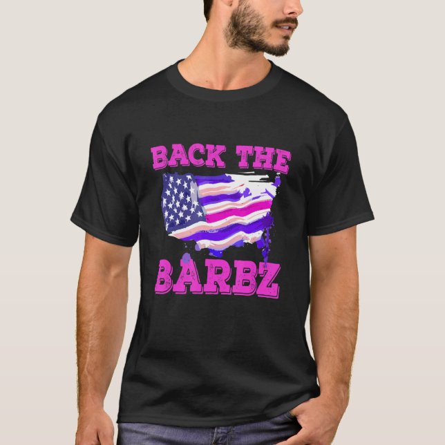Back The Barbz Love American Flag Supporter T-Shirt (Front)