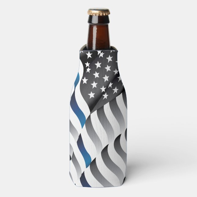 Back The Blue Bottle Cooler (Bottle Front)
