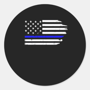 Back The Blue Flag Sticker