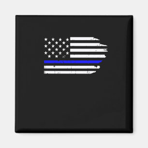 Back The Blue Flag Sticker  Magnet