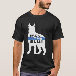 Back The Blue K9 German Shepherd Police T-Shirt