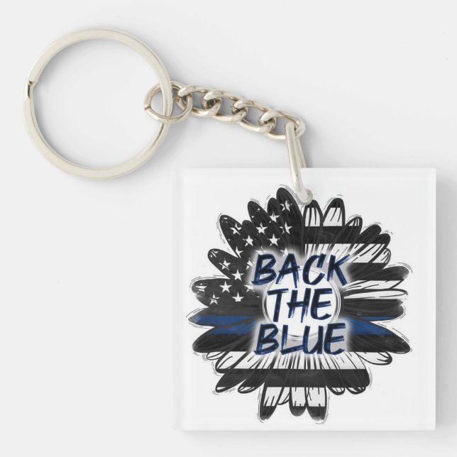Back the Blue Keychain (Front)
