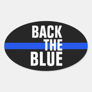 BACK THE BLUE SUPPORT POLICE BUMPER STICKER