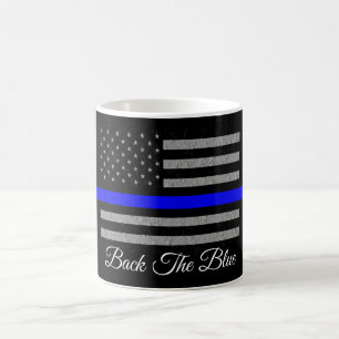 BACK THE BLUE SUPPORT POLICE COFFEE MUG