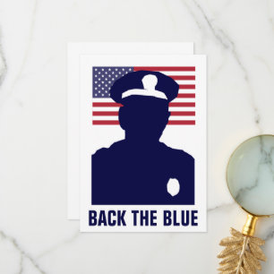 BACK THE BLUE THANK YOU CARD