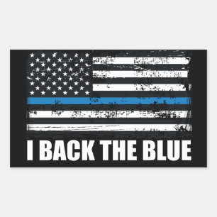 Back the Blue Thin blue line USA Flag MAGA WWG1WA Sticker