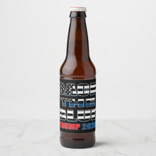 Back The Blue Trump 2020 Beer Bottle Label