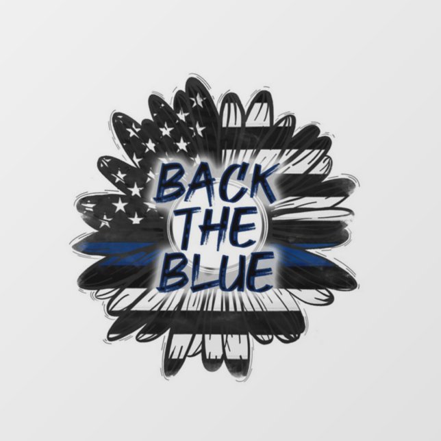 Back The Blue Window Cling (Sheet)