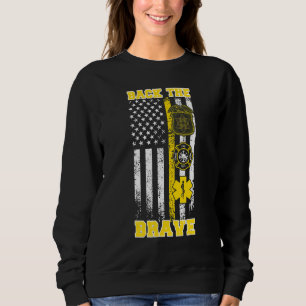Back The Brave 911 Dispatcher Thin Yellow Line 911 Sweatshirt