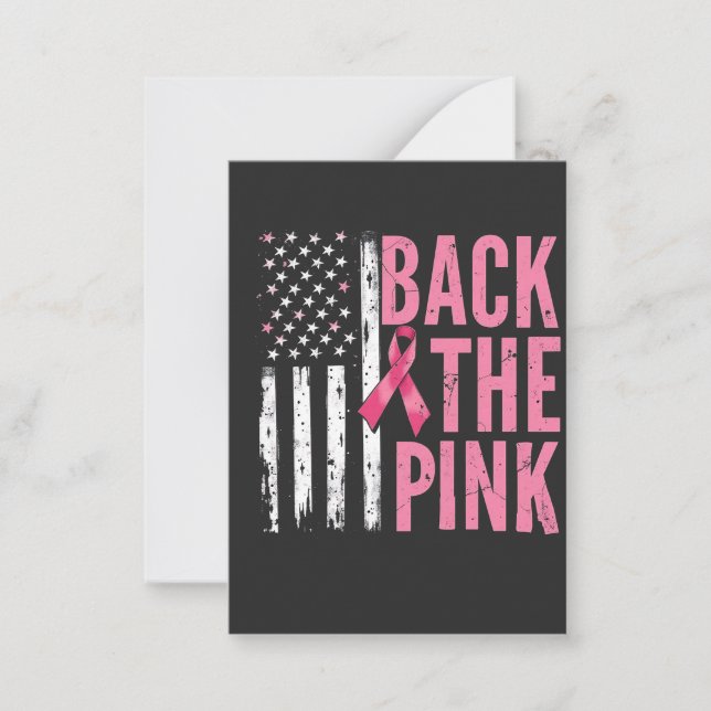 Back the Pink Breast Cancer Awareness Month  Card (Front)