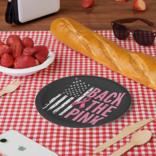 Back the Pink Breast Cancer Awareness Month  Paper Plate