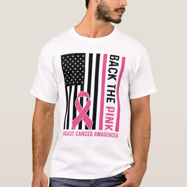 Back The Pink Breast Cancer Awareness T-Shirt (Front)