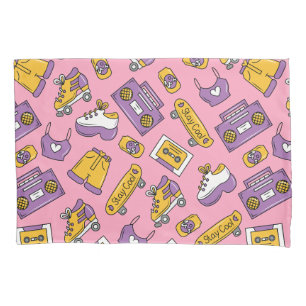 Back to 90s - Colorful Y2K Stay Cool Vibes Pillowcase
