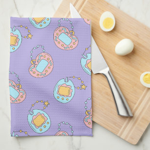 Back to 90s - Colourful Y2K Tamagotchi Toy Kitchen Towel