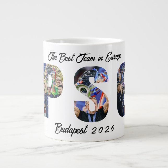 Back To Back Champions Personalized Paris PSG Large Coffee Mug (Front)
