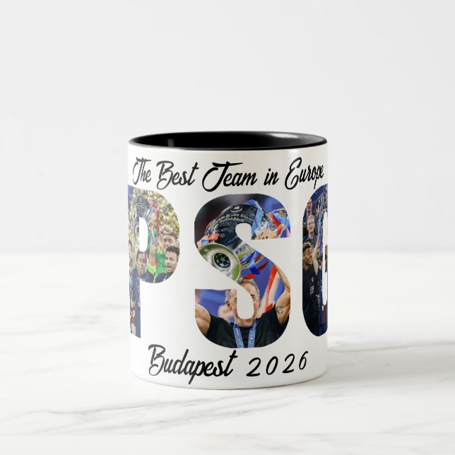Back To Back Champions Personalized Paris PSG Two-Tone Coffee Mug (Center)