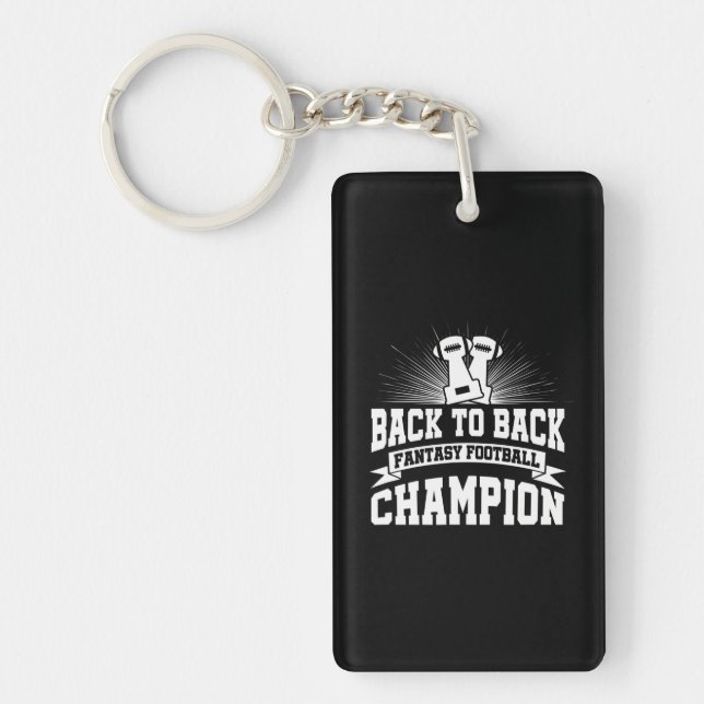 Back to Back Fantasy Football Champion League Keychain (Front)