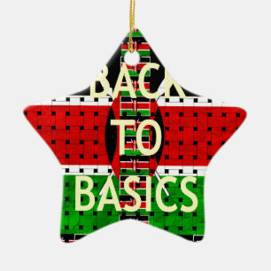 Back to Basics: Kenya Flag Themed Weaving Culture Ceramic Ornament