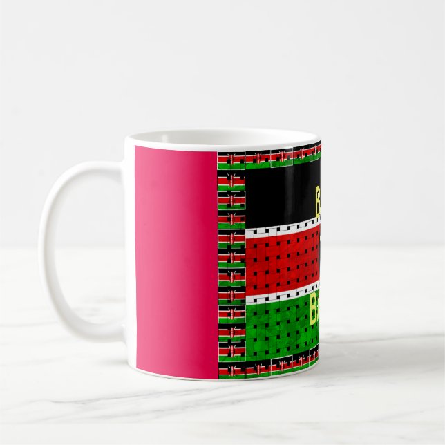 Back to Basics: Kenya Flag Themed Weaving Culture Coffee Mug (Left)