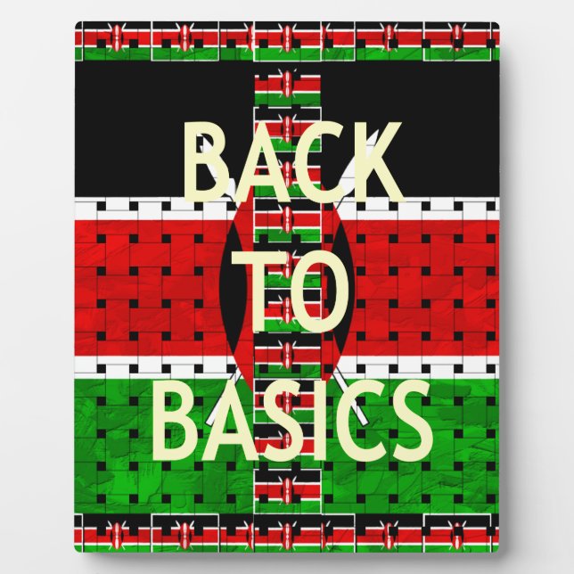 Back to Basics: Kenya Flag Themed Weaving Culture Plaque (Front)