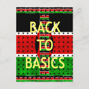 Back to Basics: Kenya Flag-Themed  Weaving Culture Postcard