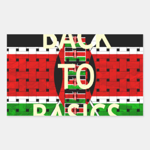 Back to Basics: Kenya Flag-Themed  Weaving Culture Sticker