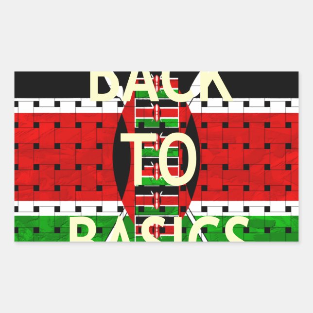Back to Basics: Kenya Flag Themed Weaving Culture Sticker (Front)