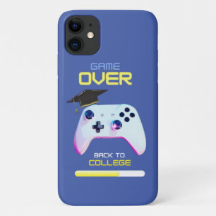 back to college yellow blue glow glitter iPhone 11 case
