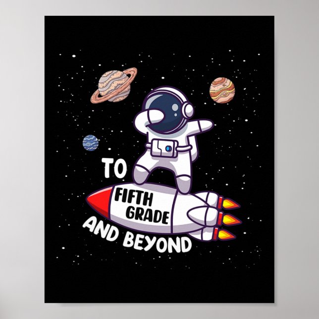 Back To Fifth Grade And Beyond-fun First Day Of Sc Poster (Front)
